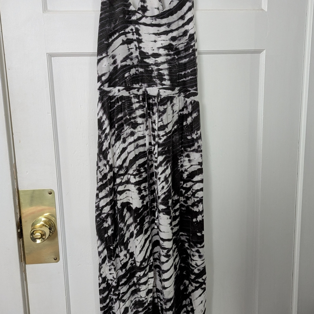 Willi Smith Monochrome Tie-Dye Dress